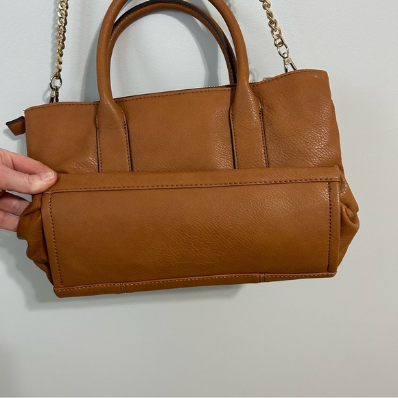 Franco Sarto Tan Brown Faux Leather Large Hobo Satchel Bag Purse - Picture 4 of 10